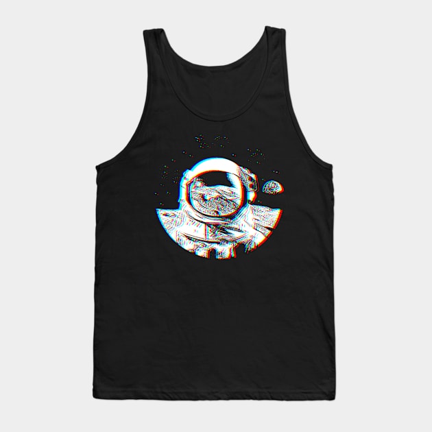 3D Astronaut Graphic Design Tank Top by DankFutura